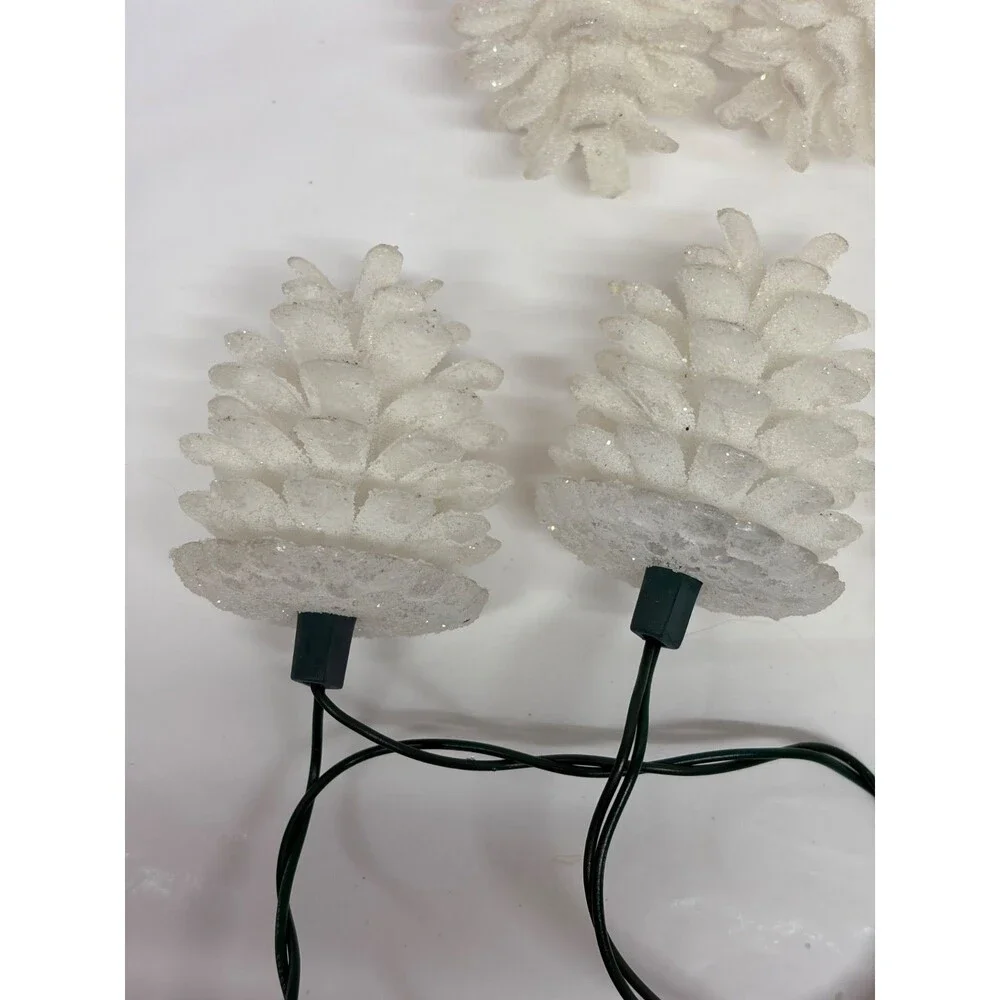 Vtg Silvestri Large Pine Cone Pinecone Christmas String Lights